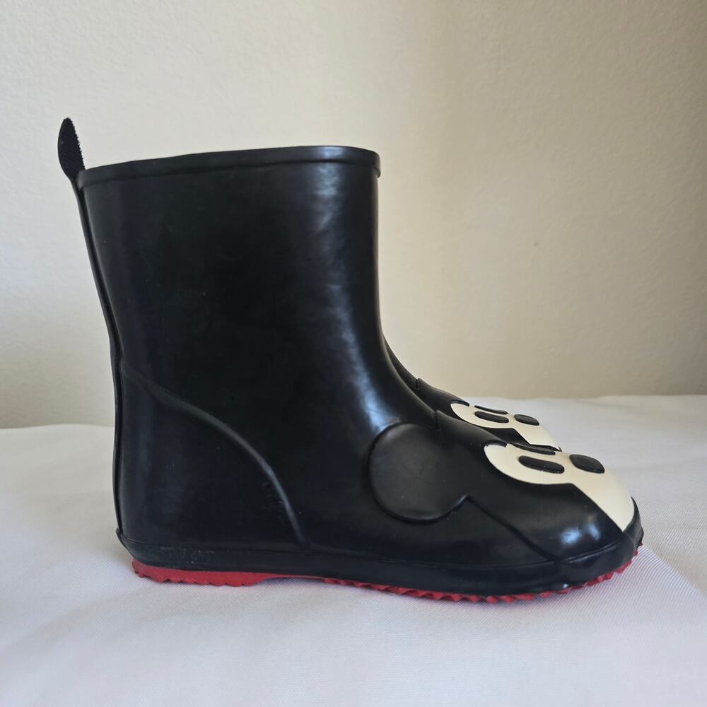 Disney Mickey Mouse Rainboots Kids Toddler 18cm US 11 Black Made in Japan - Picture 4 of 6